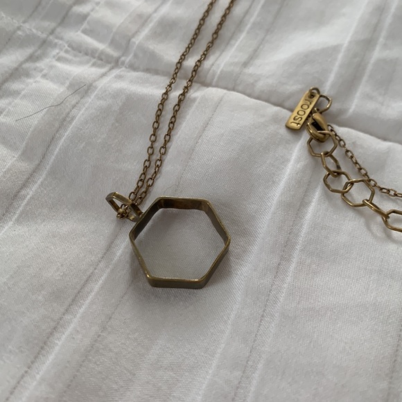 Set of Two Gold Geometric Necklaces - Picture 4 of 5